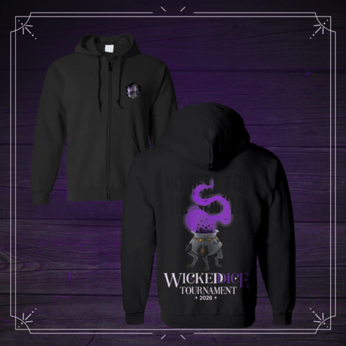 WickedDice_2026_Cauldron_ZipHoodie_FrontBack_MockUp Zip Hoodie | 2026 Tournament | limited